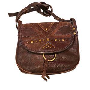 Lucky Brand Small Suede Bag Joni Crossbody Color Rye